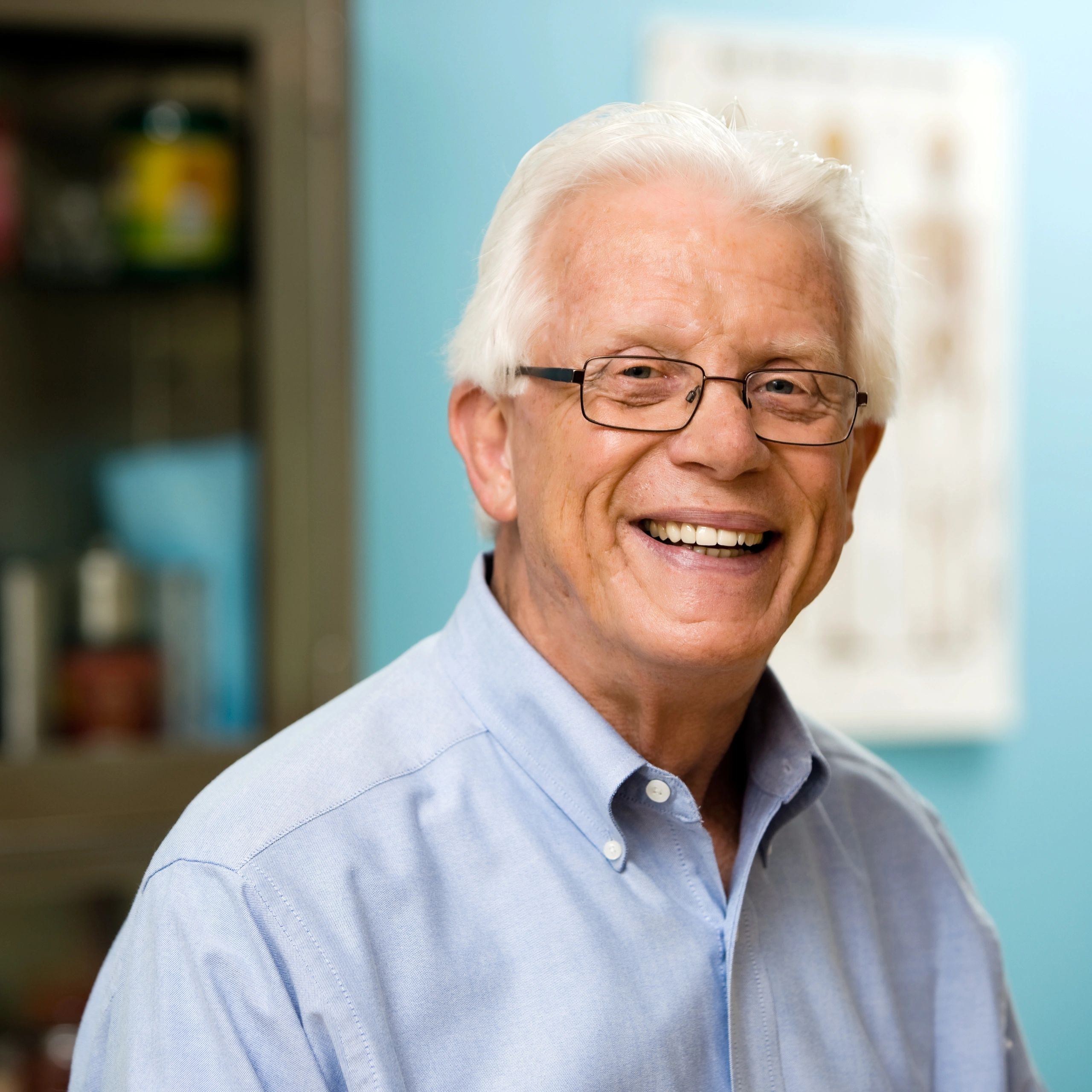 Portrait of smiling male patient